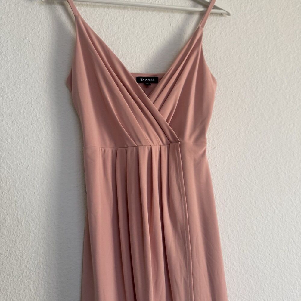 NWT Express Maxi Slip Dress 2 Light Pink Wedding Guest Y2K Fairy Prom Vacation - Picture 8 of 16